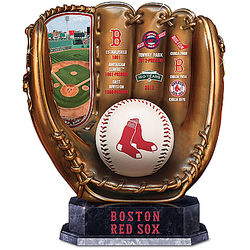 Red Sox Cold Cast Bronze Commemorative Baseball Glove Sculpture
