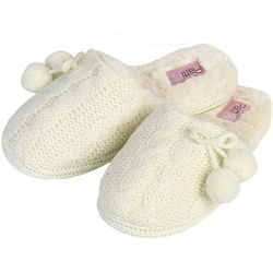 Cable Knit Scuff Slippers