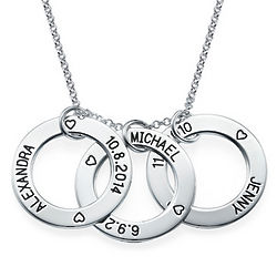 Engraved Family Circle Necklace