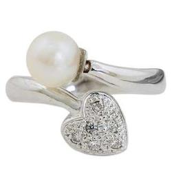 Purity of Heart Sterling Silver and Pearl Wrap Ring
