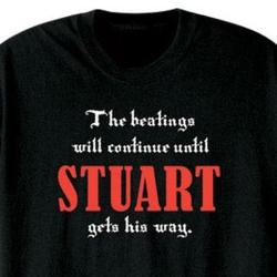 The Beatings Will Continue Personalized T-Shirt