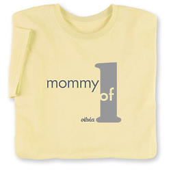 Personalized Mommy of 1 T-Shirt
