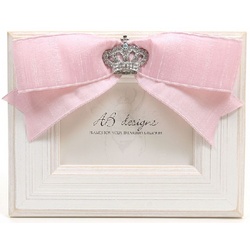 White and Pink Crown Princess Frame