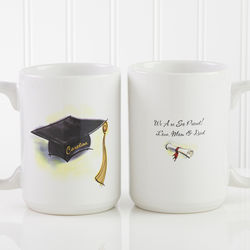 Cap and Diploma Personalized Coffee Mug