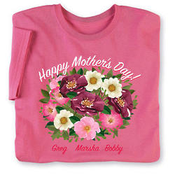 Personalized Mother's Day Floral Arrangement T-Shirt