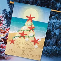 Personalized Tropical Christmas Flag
