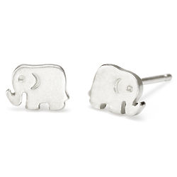 It's the Little Things Sterling Silver Elephant Earrings