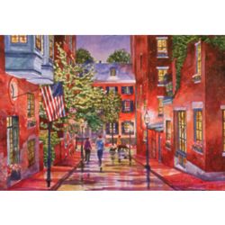 Townhouse Reflections Watercolor Art Print