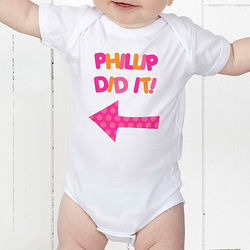 They Did It Personalized Baby Bodysuit