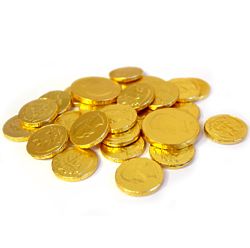 1 Pound of Quarter and Half Dollar Coin Chocolate Candies