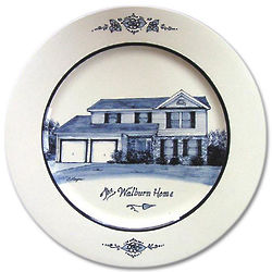 Personalized Heirloom Home Platter with Flower Rim