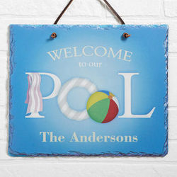 Personalized Welcome to Our Pool Sign