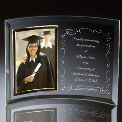 Congratulations Graduate Curved Glass Photo Frame