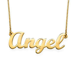 Gold Plated Script Name Necklace
