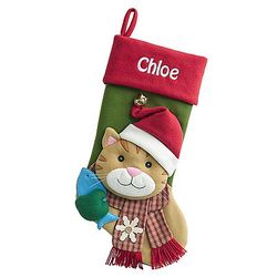 Personalized Big Face Cat Stocking