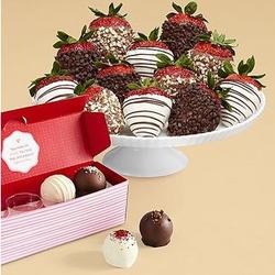 Valentine's Cake Truffles & Fancy Strawberries