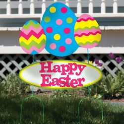 Happy Easter Outdoor Yard Stake