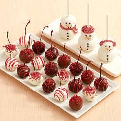 3 Snowman Chocolate Brownie Pops & 20 Christmas Cherries
