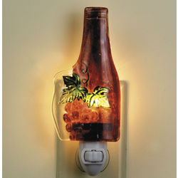 Fused Glass Wine Bottle Night-Light