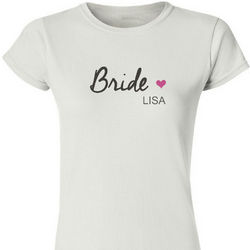Bridal Party Personalized Ladies Fitted T-Shirt