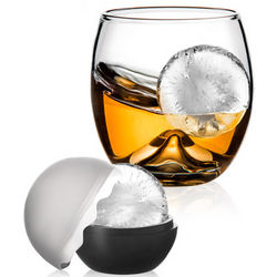 On the Rocks Glass with Silicone Ice Ball Mold