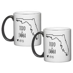 2 Personalized State of Love Mugs