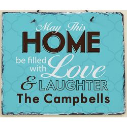 Personalized Filled With Love and Laughter Slate