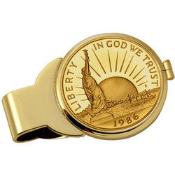 Statue of Liberty Half Dollar Money Clip with Removable Coin