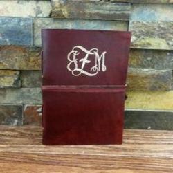 Monogrammed Leather Journal
