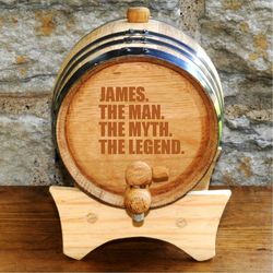The Man, the Myth, the Legend Personalized Whiskey Barrel