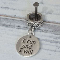 I Can and I Will Charm Bead