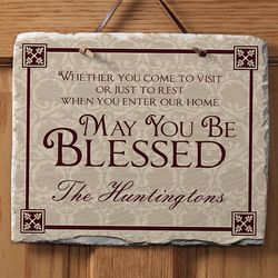 Personalized May You Be Blessed Welcome Sign