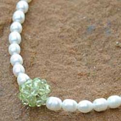 Mystic Sea Treasure Pearl and Peridot Choker