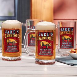 Personalized BBQ Masters Beer Glass