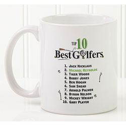 Personalized Top Ten Golfers Coffee Mug