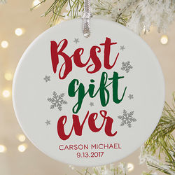 Best Gift Ever Personalized Baby Ornament