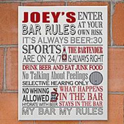 Personalized Bar Rules Pub Sign