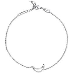 Crescent Moon Sterling Silver Charm Anklet
