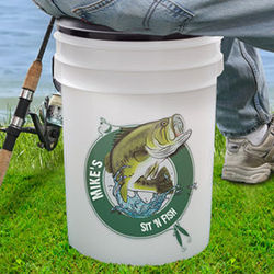 Sit 'n Fish Personalized Fishing Bucket Cooler
