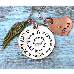Personalized Hold You in Heaven Remembrance Necklace