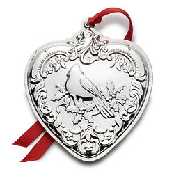 Wallace Grande Baroque 2016 Sterling Heart Ornament