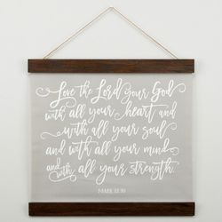 Love the Lord Scripture Canvas Wall Art