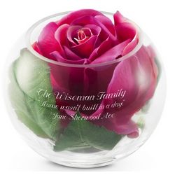 Floating Rose in a Bowl Vase