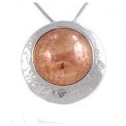 Concave Copper Disc Pendant