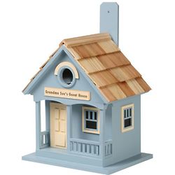 Personalized Sign Cottage Birdhouse with Opening Back