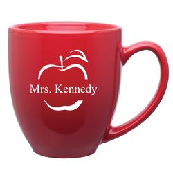 Teacher's Personalized Ceramic Coffee Mug in Red