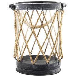 Vintage Twine Rope Nautical Zinc Lantern