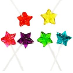 100 Assorted Solid Star Fancy Pops