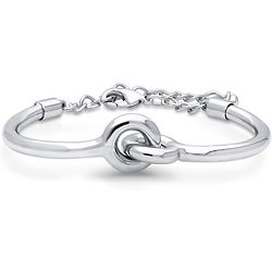 Silver-Tone Interlocking Link Bracelet