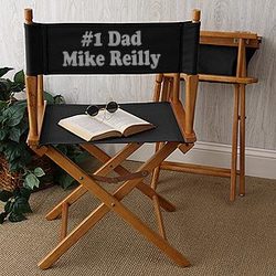 Personalized Director Style Chair in Black